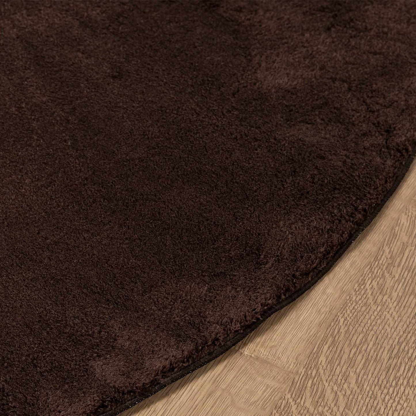 Medium Pile Soft and Washable Rug HUARTE Brun Ø 160 CM