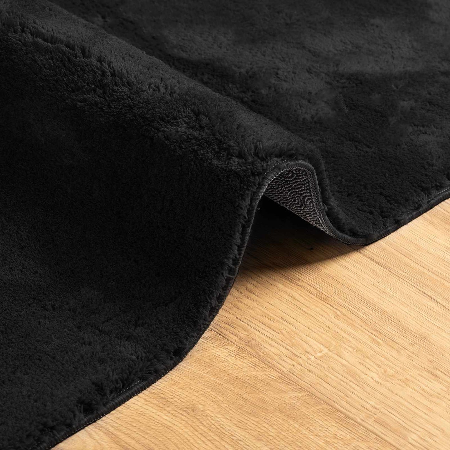 Medium Pile Soft and Washable Rug HUARTE Svart 300 x 80 cm