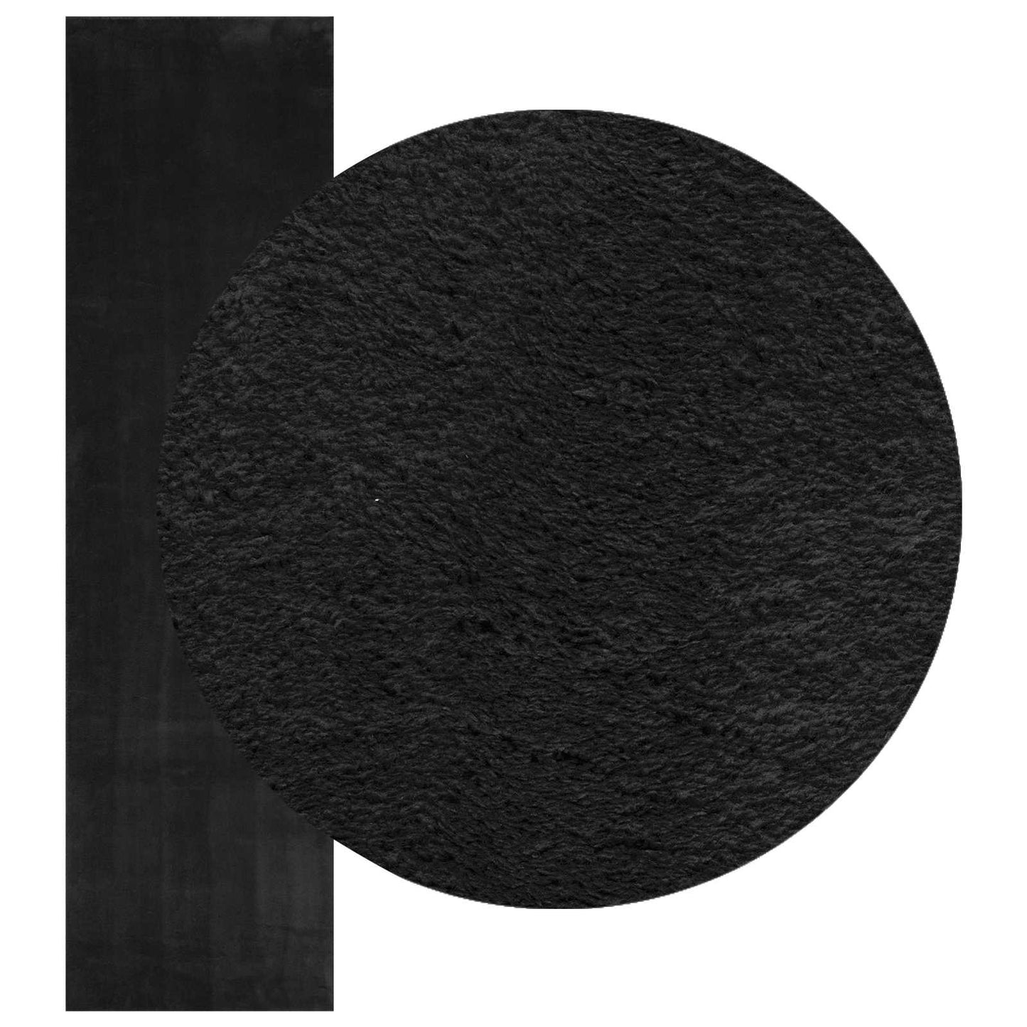 Medium Pile Soft and Washable Rug HUARTE Svart 300 x 80 cm