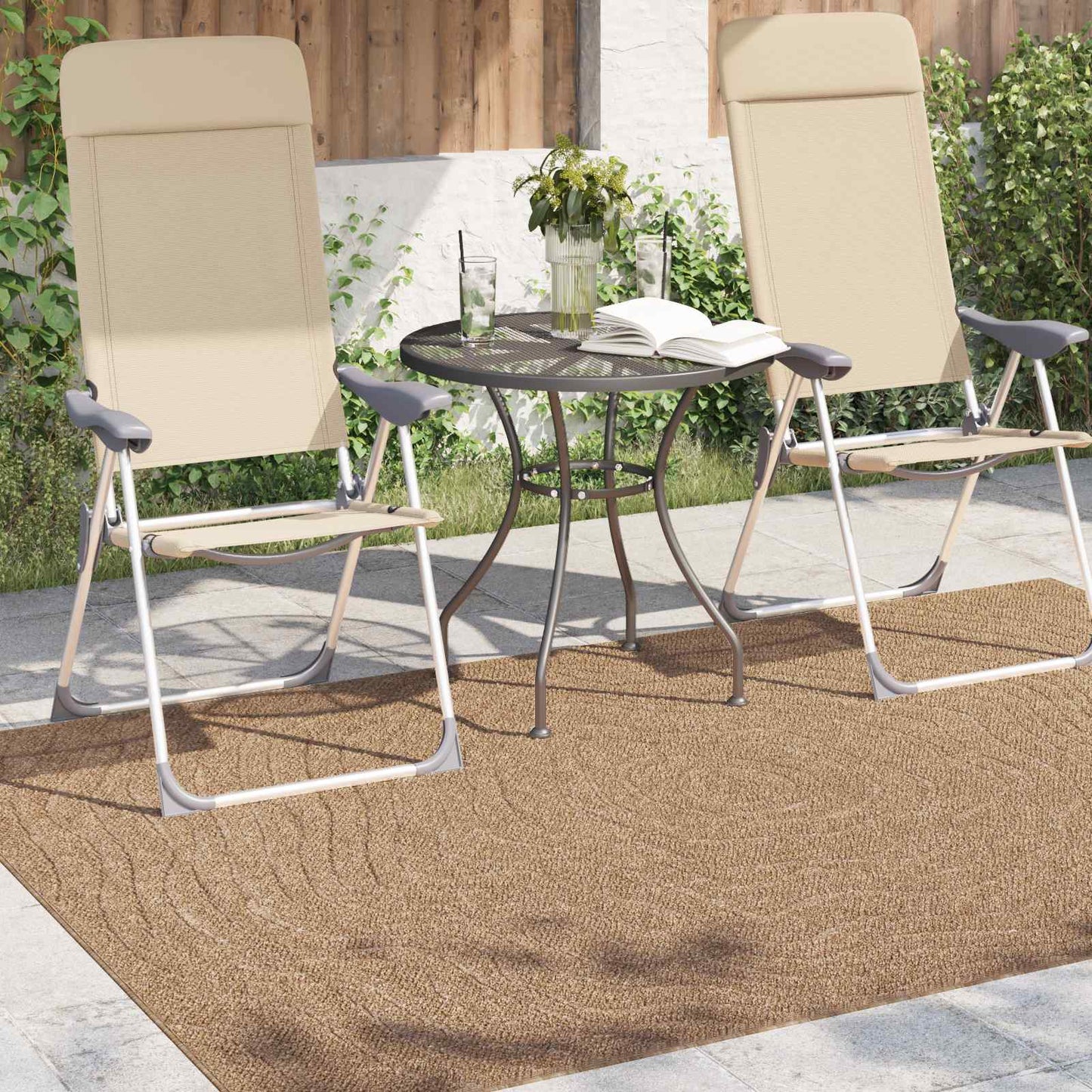 Områdetepper Moiré AGIRA Naturlig 170 x 120 cm Polyester