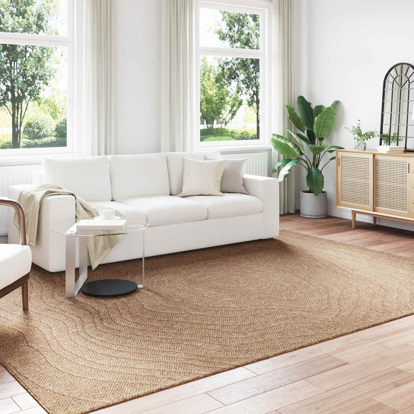 Områdetepper Moiré AGIRA Naturlig 340 x 240 cm Polyester