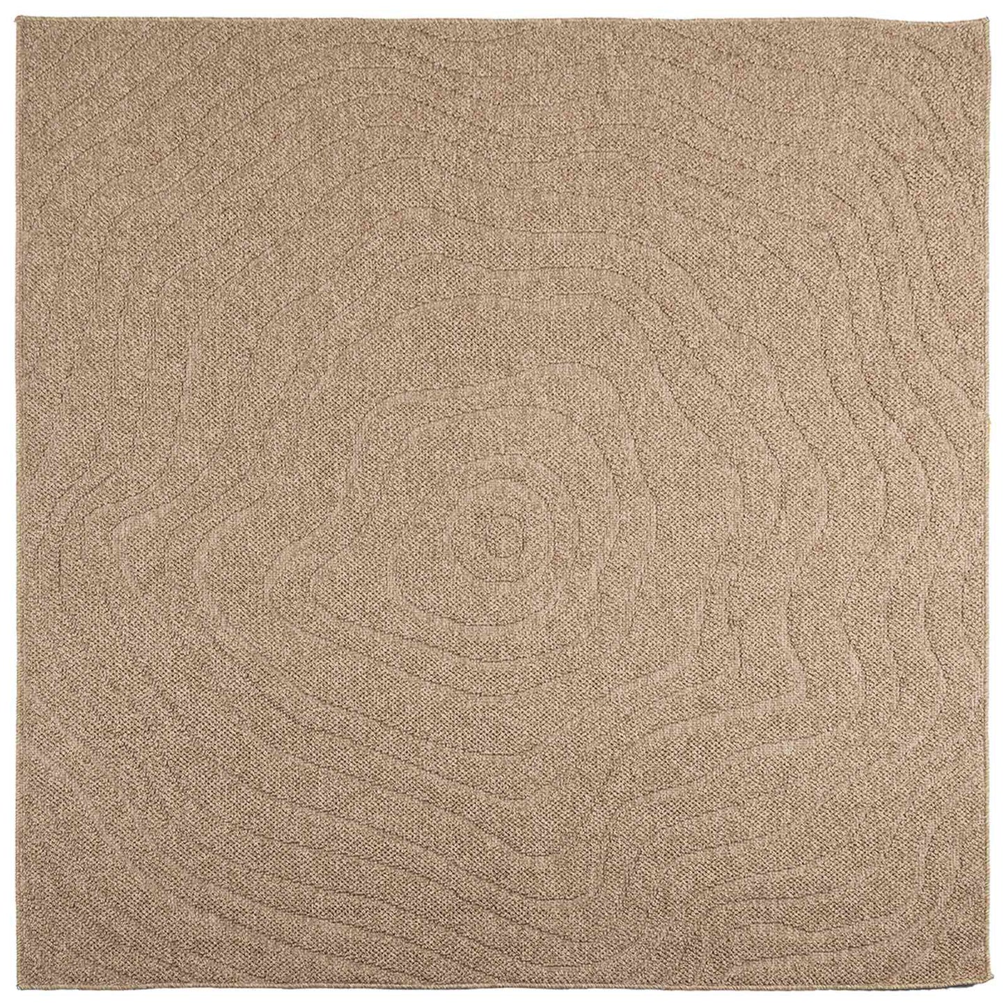 Områdetepper Moiré Torget AGIRA Naturlig 200 x 200 cm Polyester