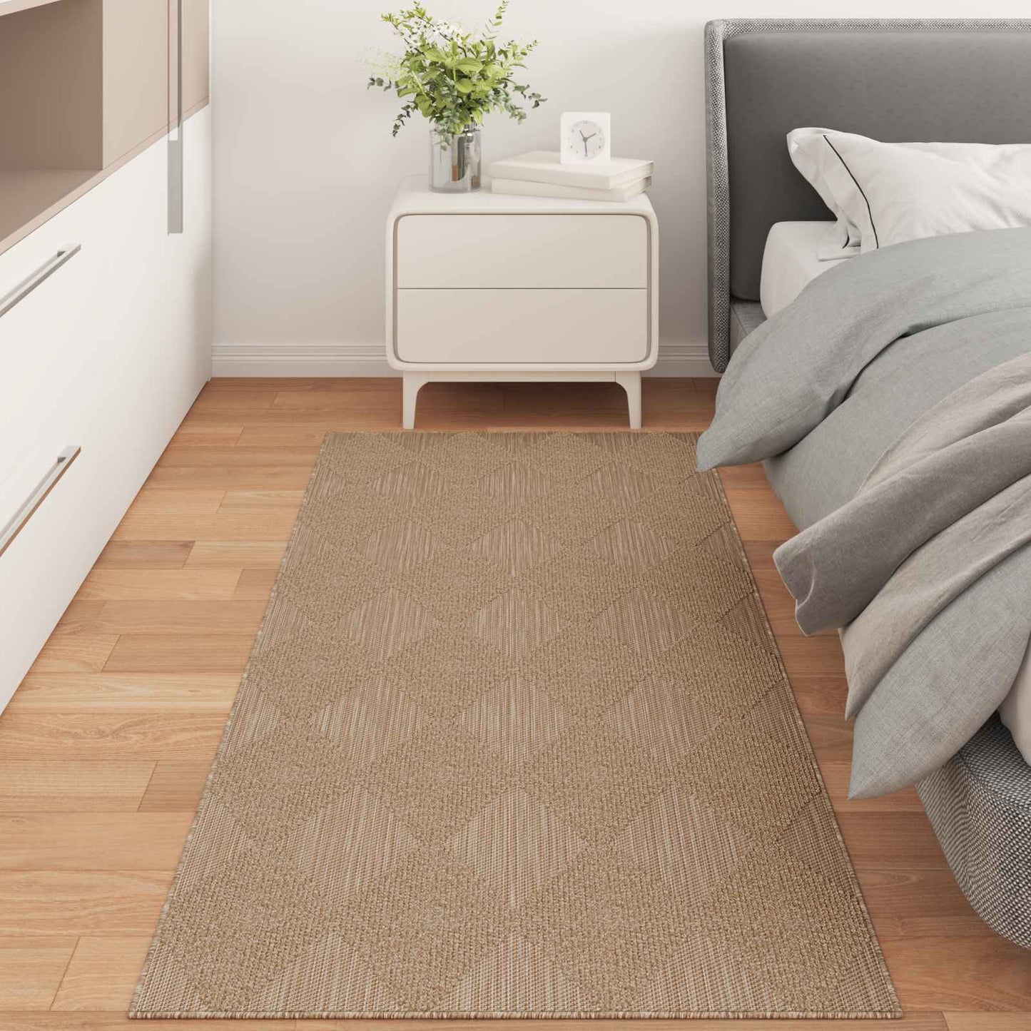 Områdetepper Rektangulær AGIRA Naturlig 150 x 80 cm Polyester