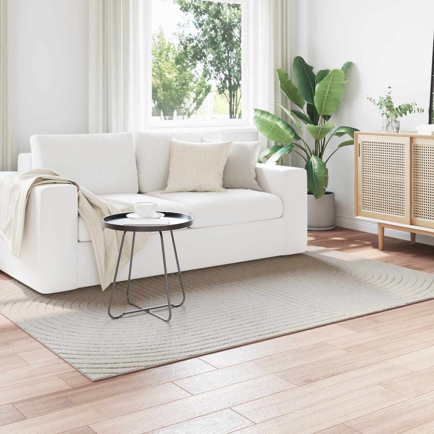 Områdetepper Rektangulær PALMERAS Krem 230 x 160 cm Polyester