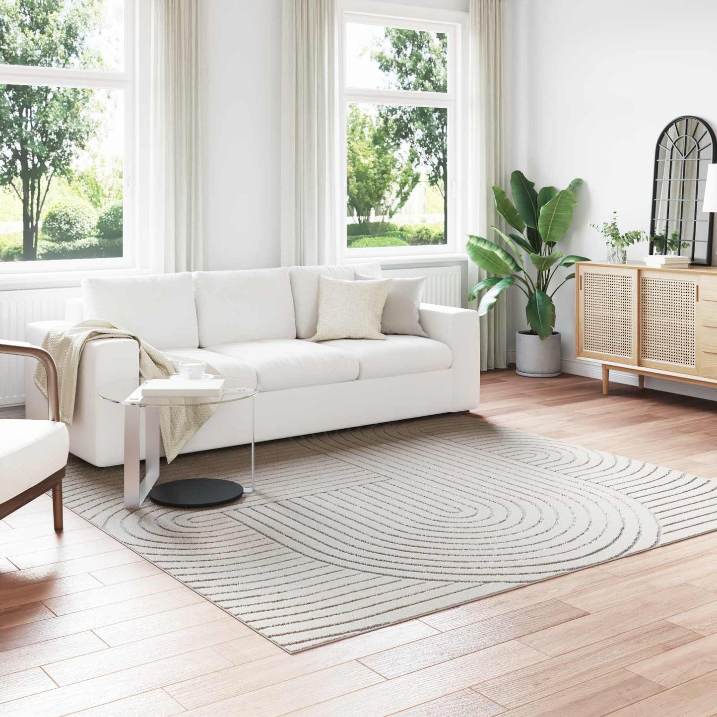 Områdetepper Torget PALMERAS Krem 240 x 240 cm Polyester