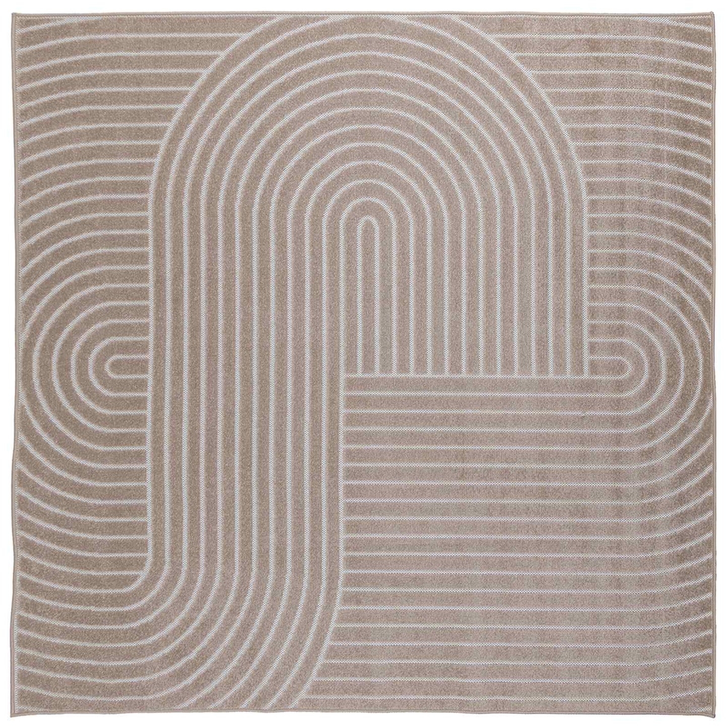 Områdetepper Torget PALMERAS Beige 200 x 200 cm Polyester