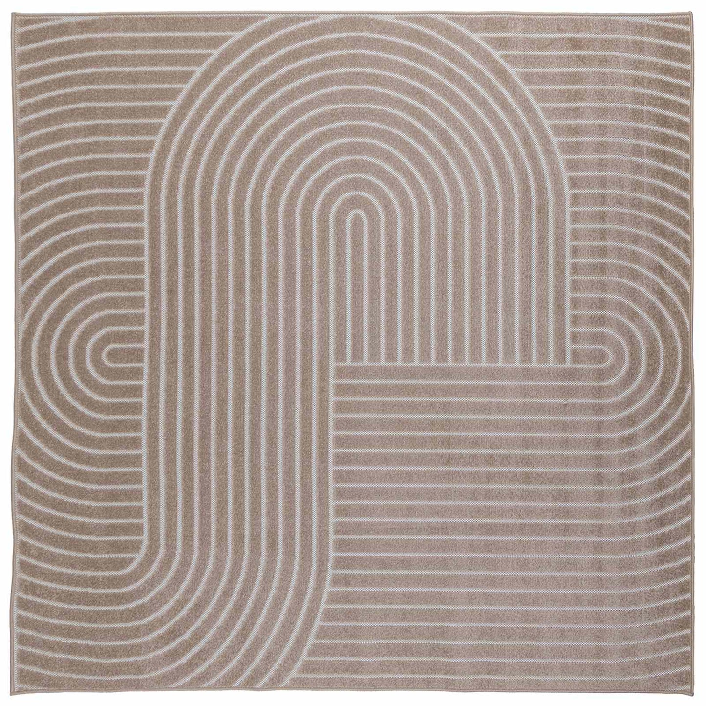 Områdetepper Torget PALMERAS Beige 240 x 240 cm Polyester