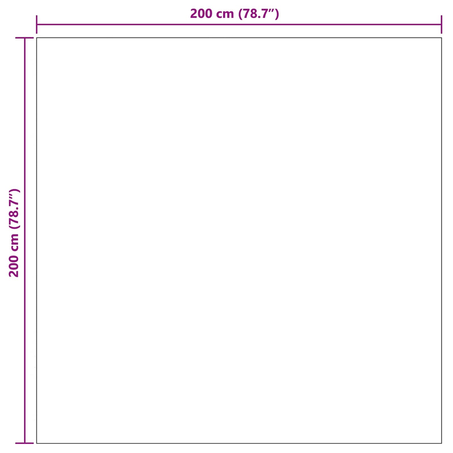 Områdetepper Torget HUARTE grønn 200 x 200 cm Polyester vidaXL