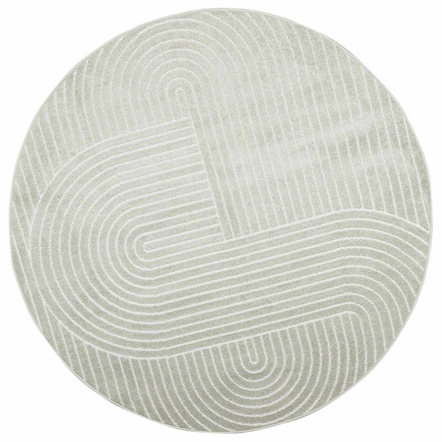 Områdetepper Rund HUARTE grønn Ø 200 CM Polyester vidaXL