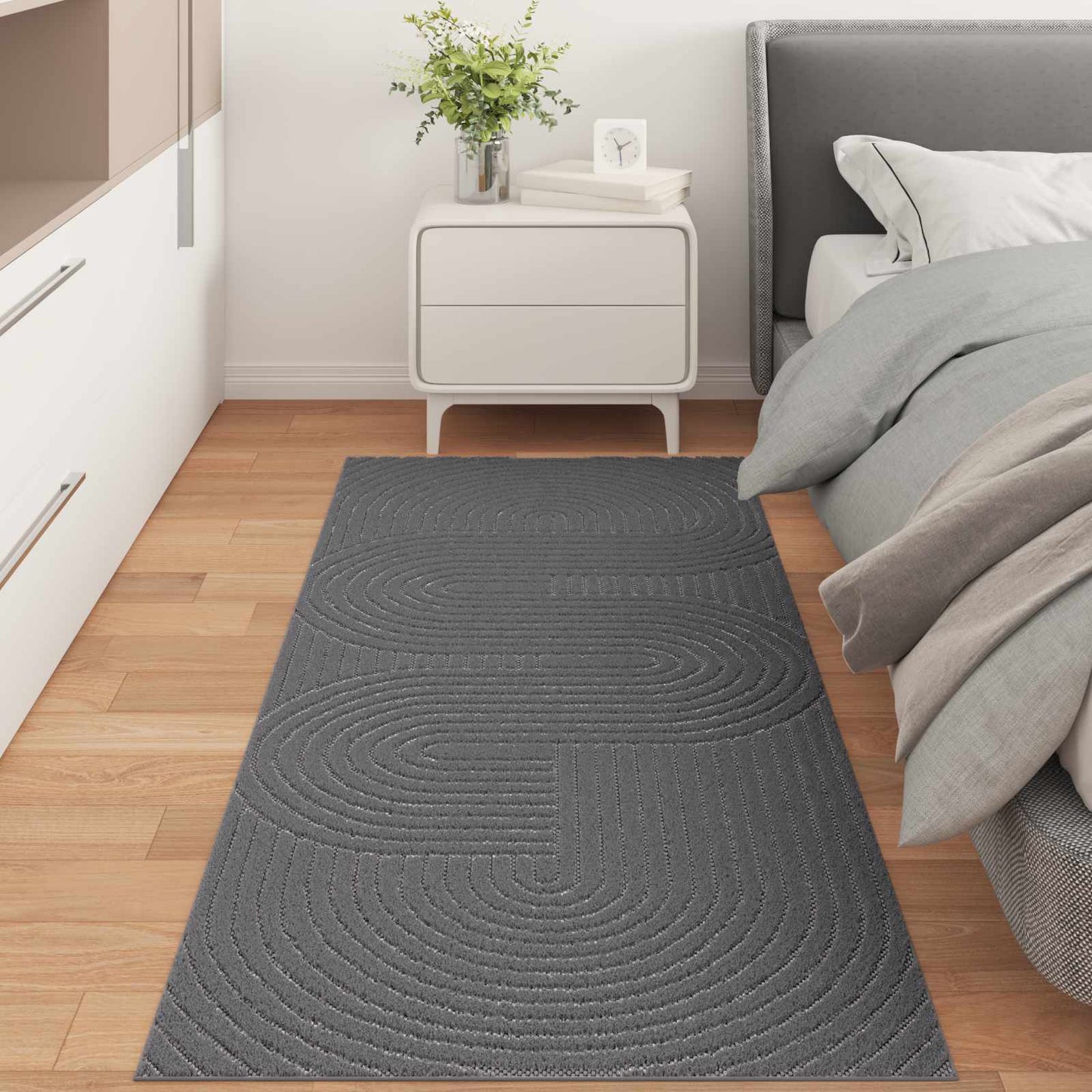 Områdetepper PALMERAS Antrasitt 200 x 80 cm Polyester