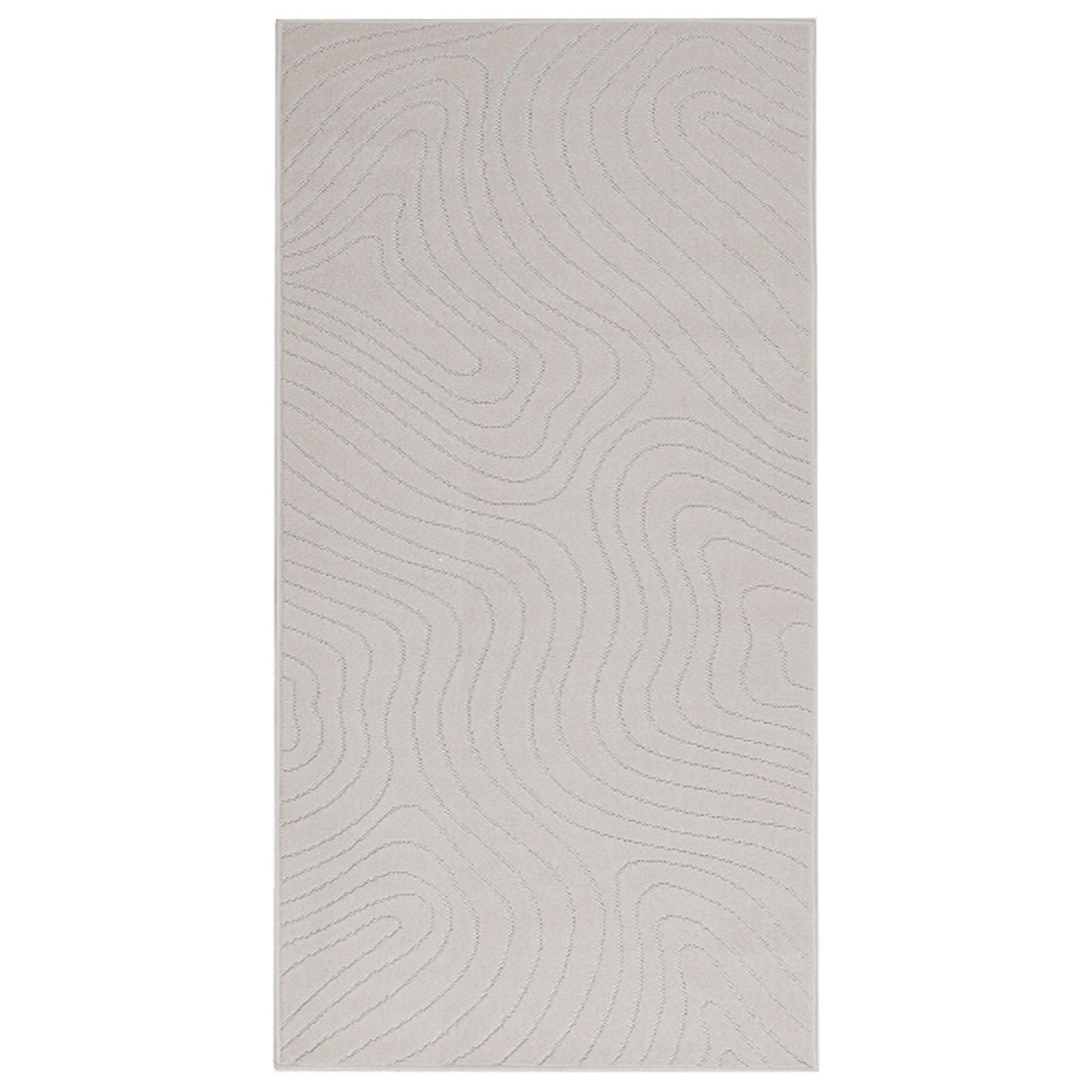 Områdetepper Rektangulær PALMERAS Krem 150 x 80 cm Polyester