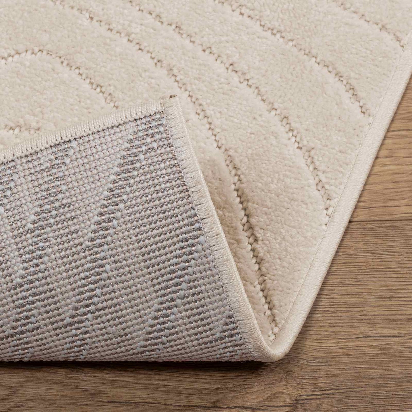 Områdetepper Torget HUARTE Beige 120 x 120 cm Polyester vidaXL