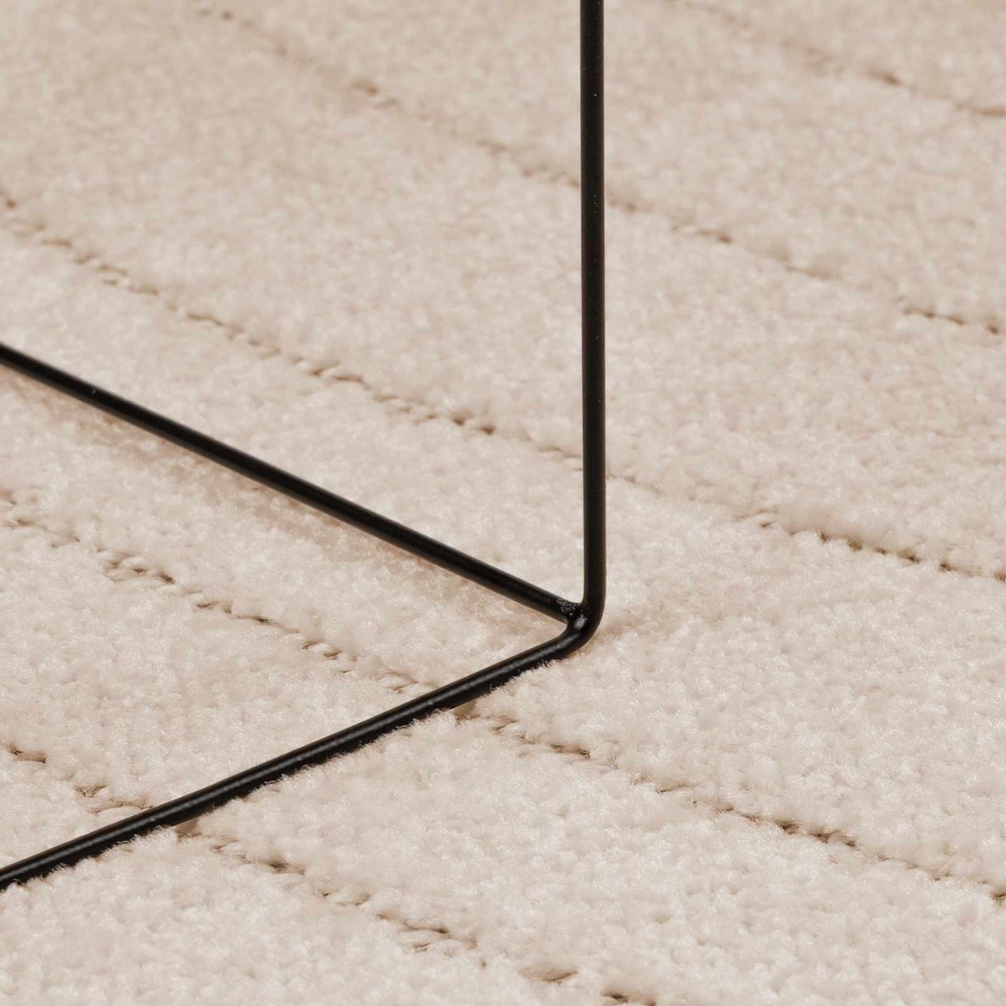 Områdetepper Rund HUARTE Beige Ø 120 CM Polyester vidaXL