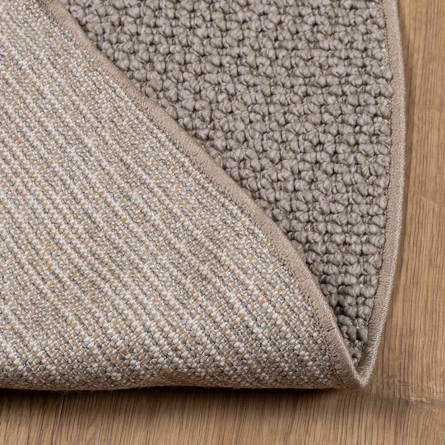 Områdetepper Rund HUARTE Gråbrun Ø 120 CM Polyester vidaXL