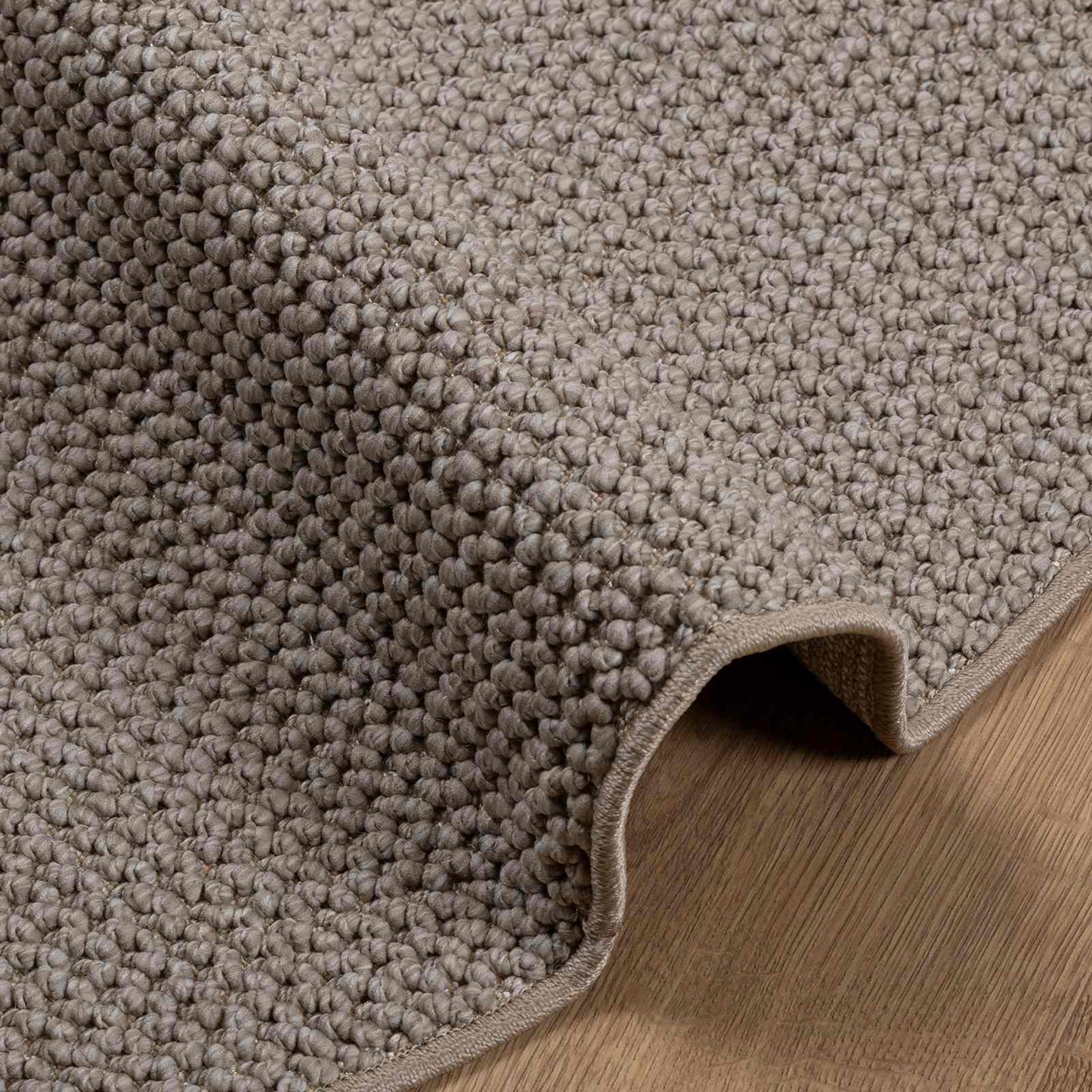 Områdetepper Rund HUARTE Gråbrun Ø 120 CM Polyester vidaXL