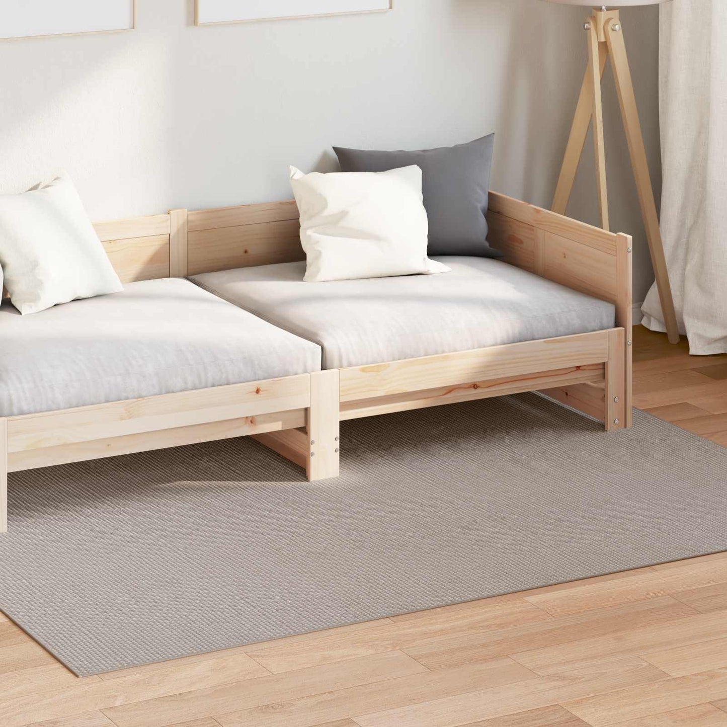 Områdetepper LUGO Krem og Taupe 170 x 120 cm Polyester vidaXL