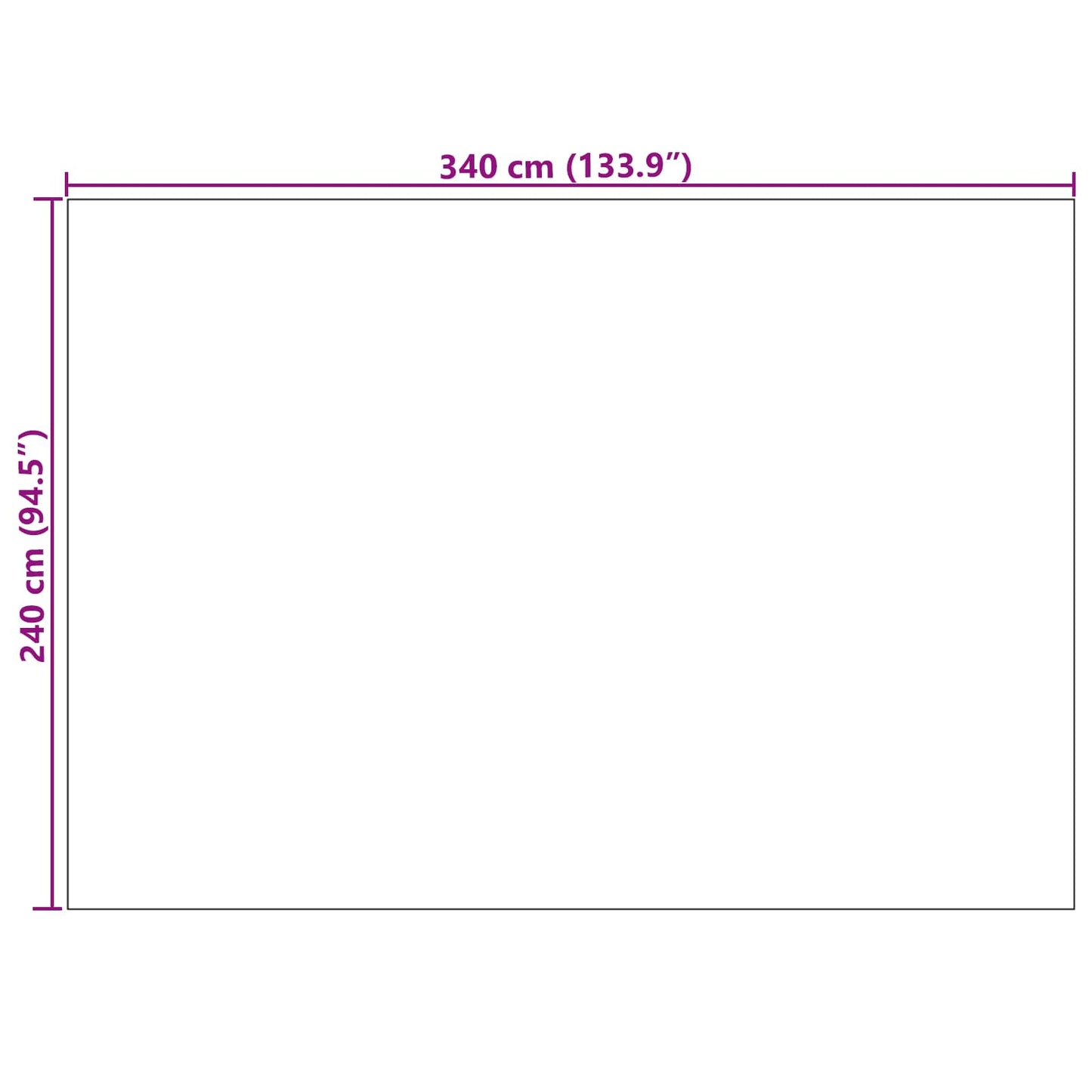 Områdetepper HUARTE Krem og Grå 340 x 240 cm Polyester vidaXL