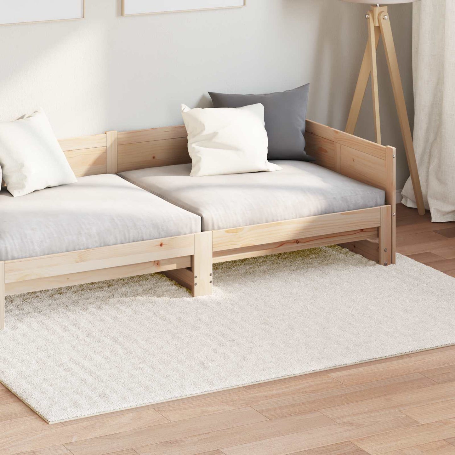 Områdetepper Rektangulær SIROLO Krem 170 x 120 cm Polyester