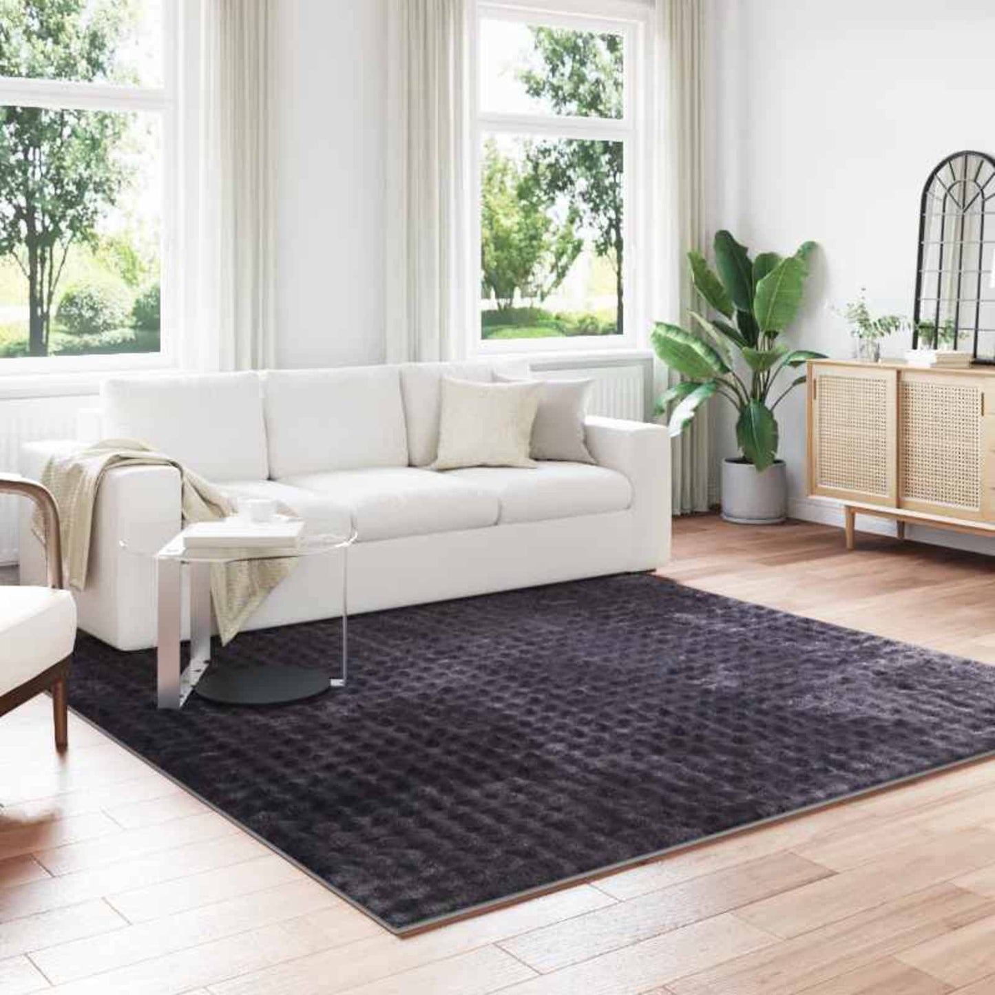 Områdetepper Torget SIROLO Beige 200 x 200 cm Polyester