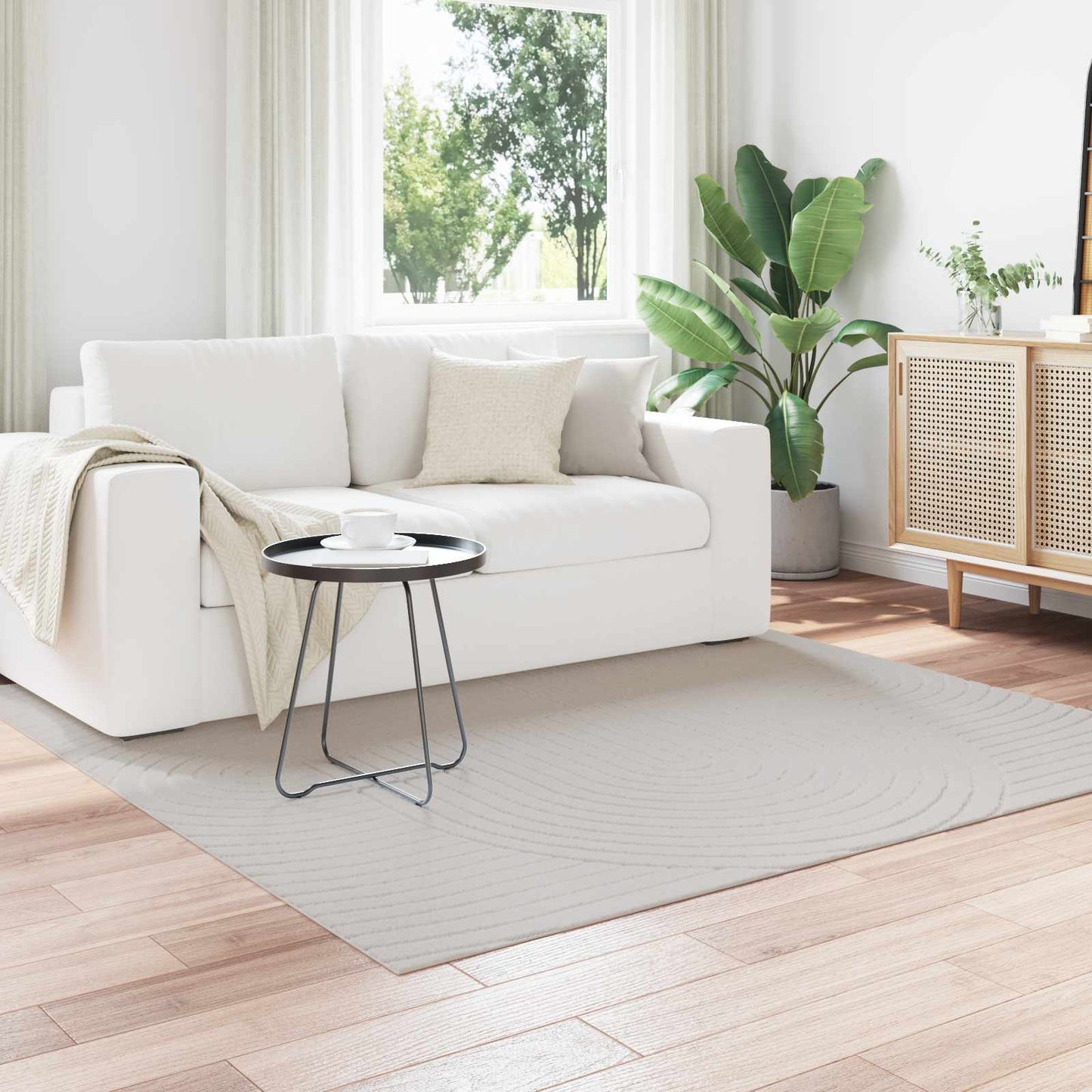 Områdetepper Rektangulær SIROLO sand 340 x 240 cm Polyester