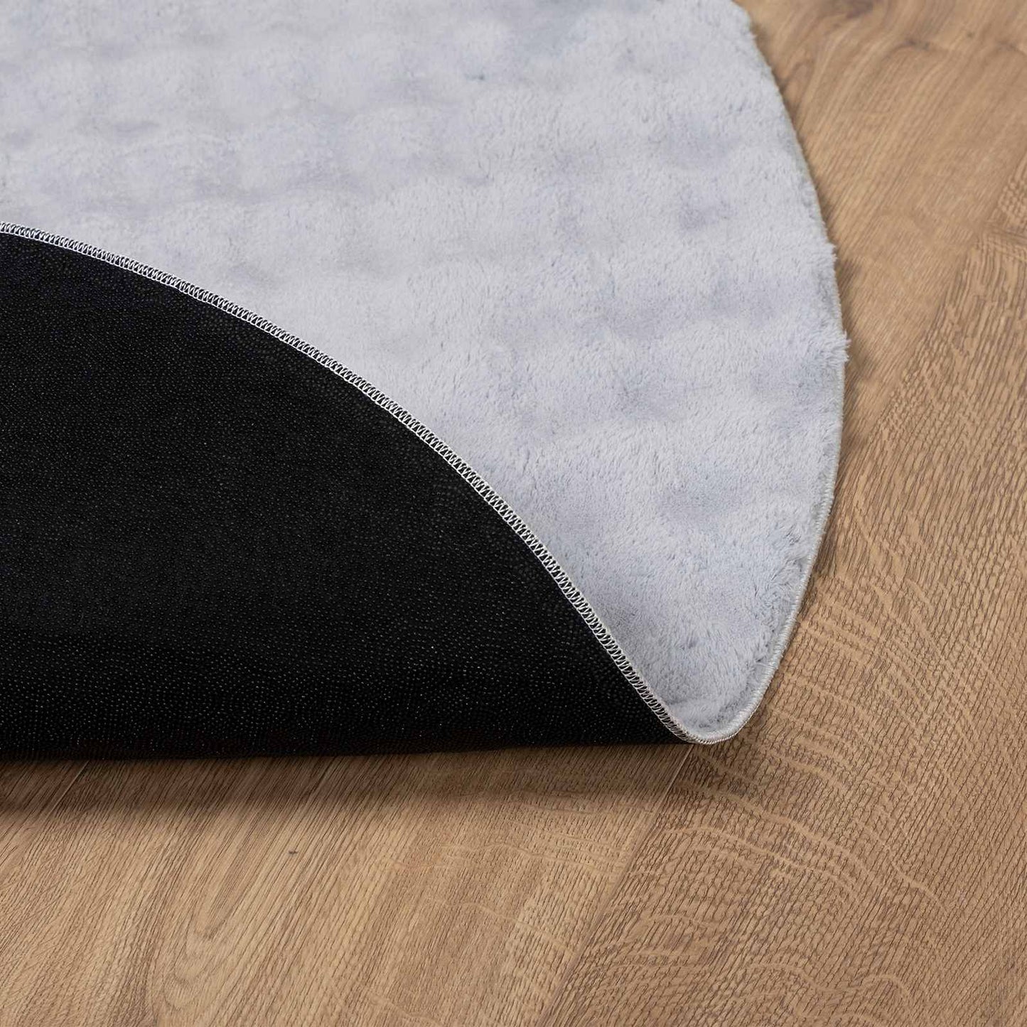 Områdetepper Rund SIROLO Grå Ø 200 CM Polyester