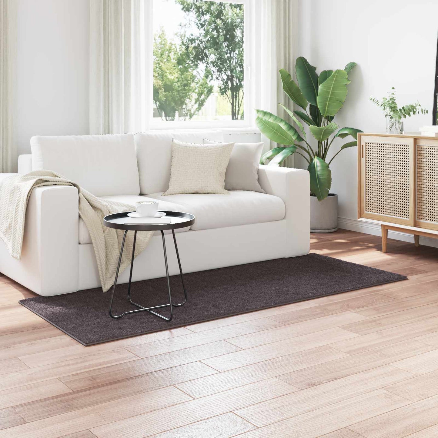 Områdetepper Rektangulær SIROLO Antrasitt 200 x 80 cm Polyester