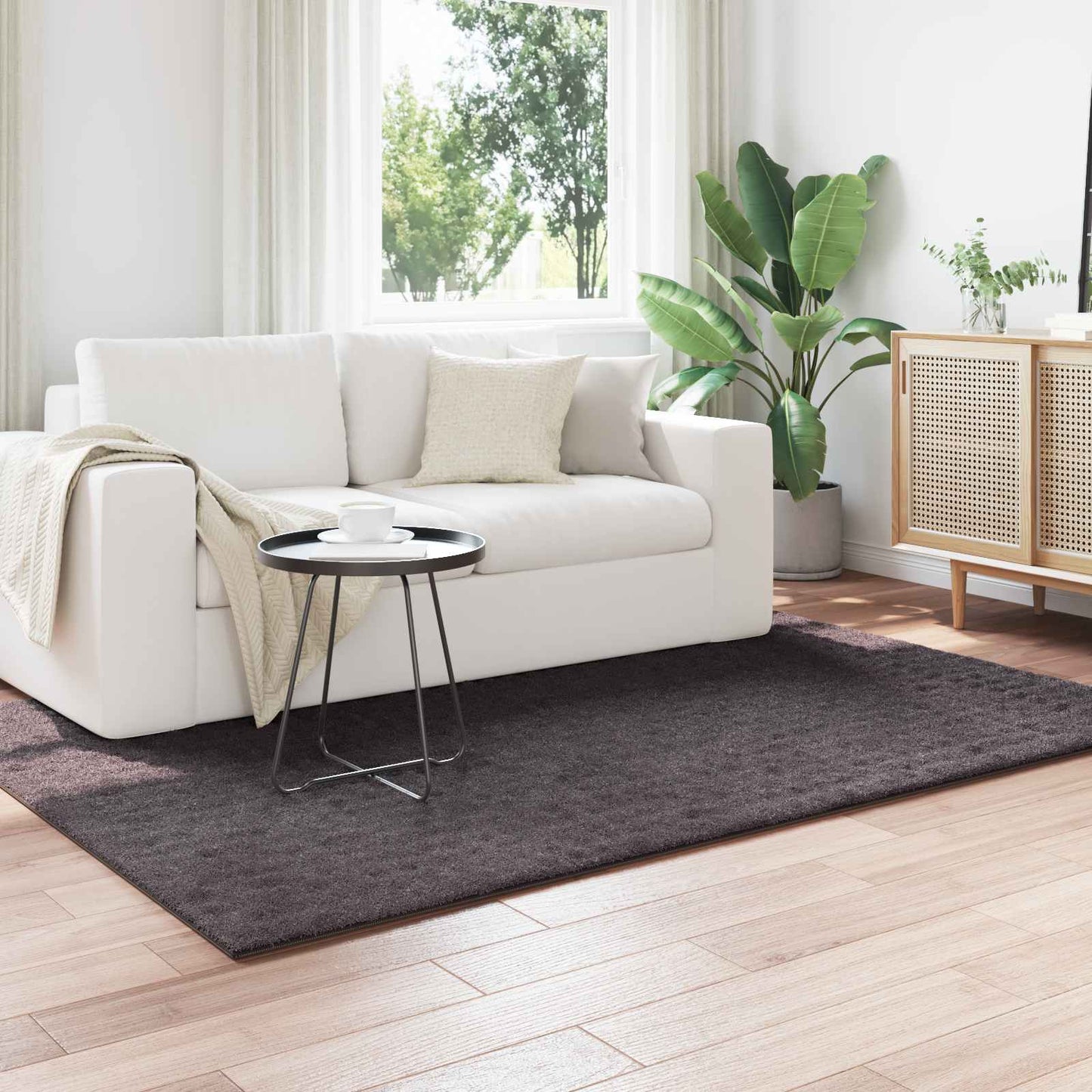 Områdetepper Rektangulær SIROLO Antrasitt 170 x 120 cm