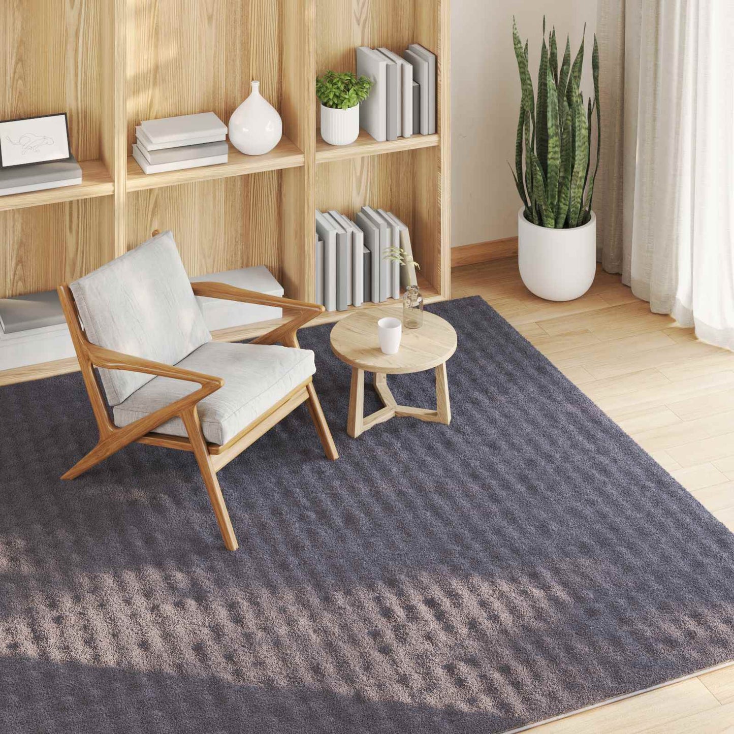Områdetepper Torget SIROLO Antrasitt 200 x 200 cm Polyester