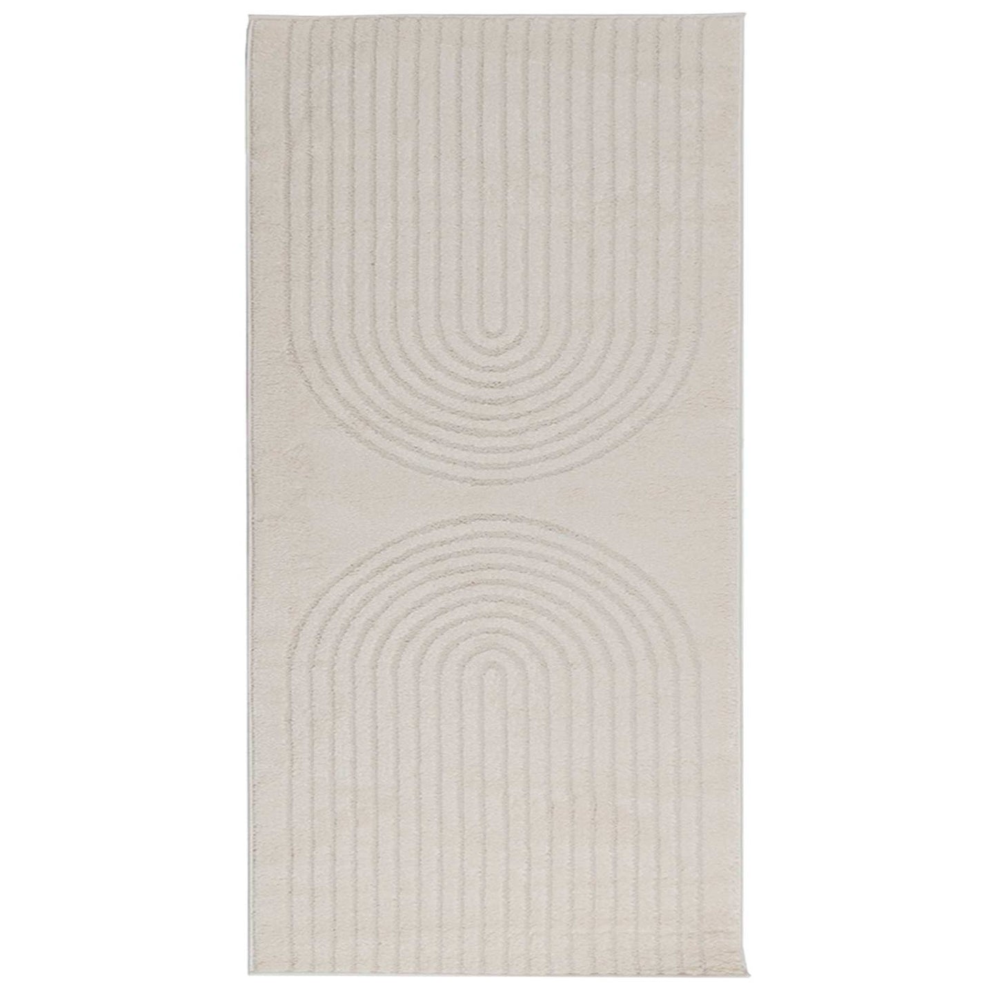 Områdetepper Rektangulær GALATI Krem 150 x 80 cm Polyester