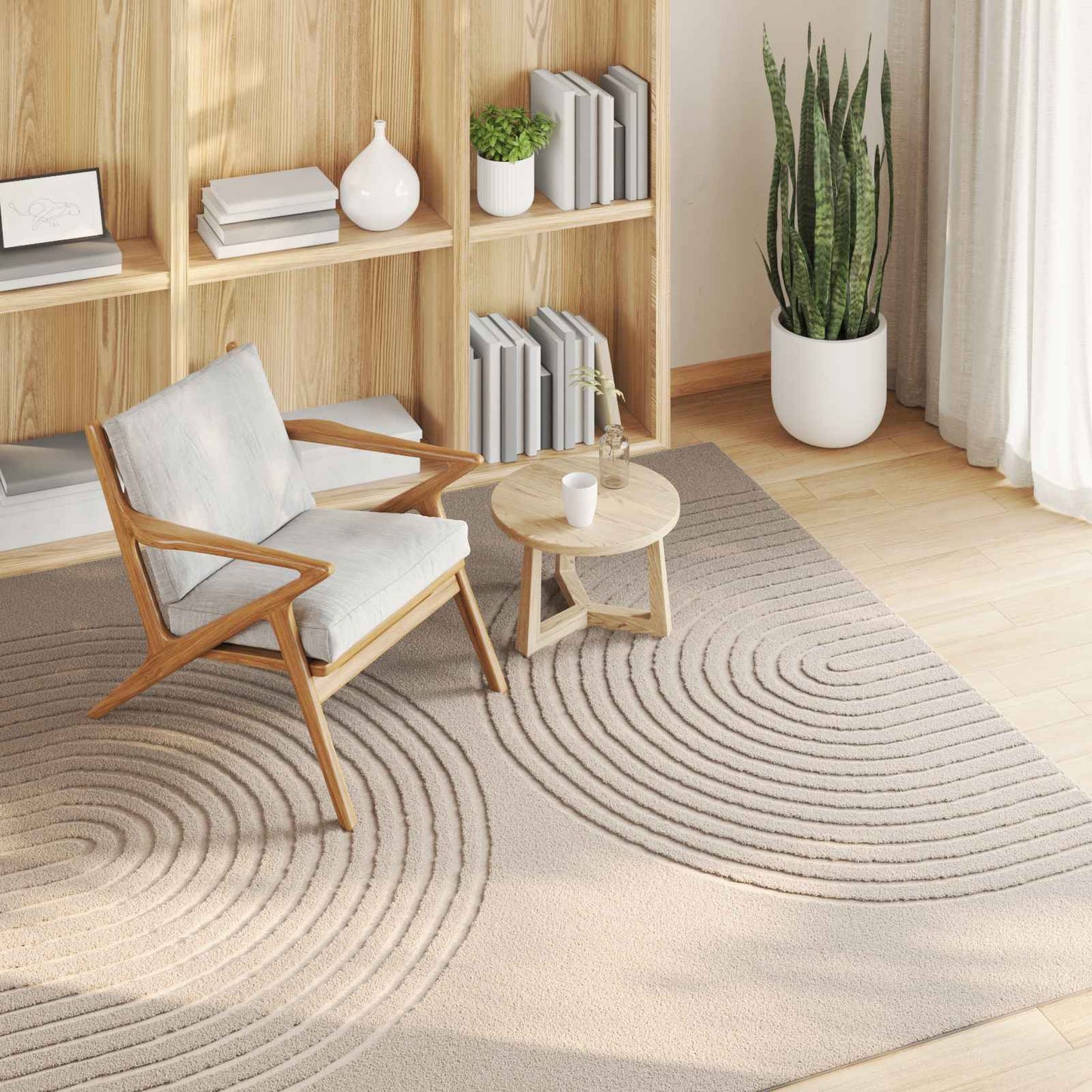 Områdetepper Torget GALATI Beige 200 x 200 cm Polyester