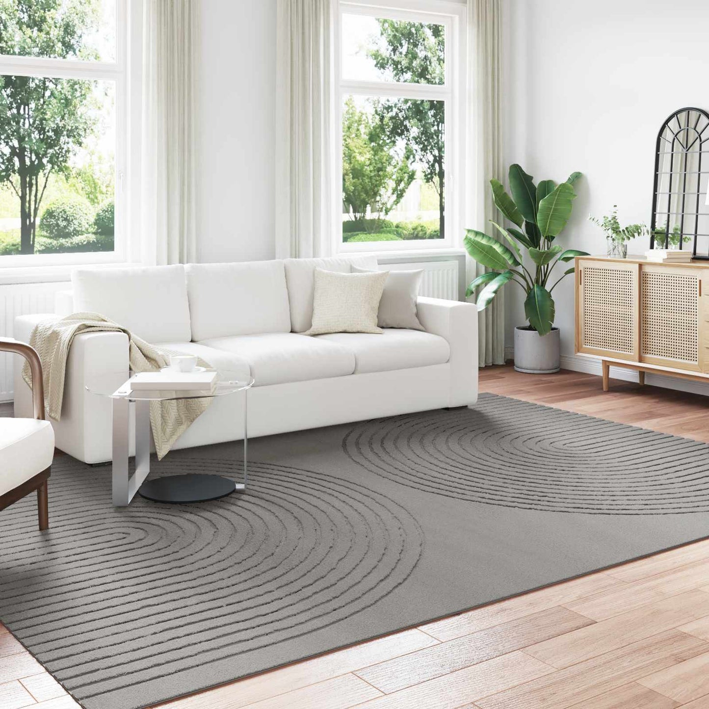 Områdetepper Rektangulær GALATI Grå 280 x 200 cm Polyester