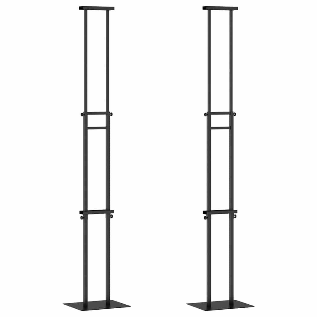 Messe Utstillinger 2 stk. Svart 30 x 23,5 x 210 cm Stål