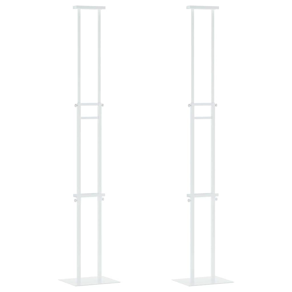Messe Utstillinger 2 stk. Hvit 30 x 23,5 x 210 cm Stål