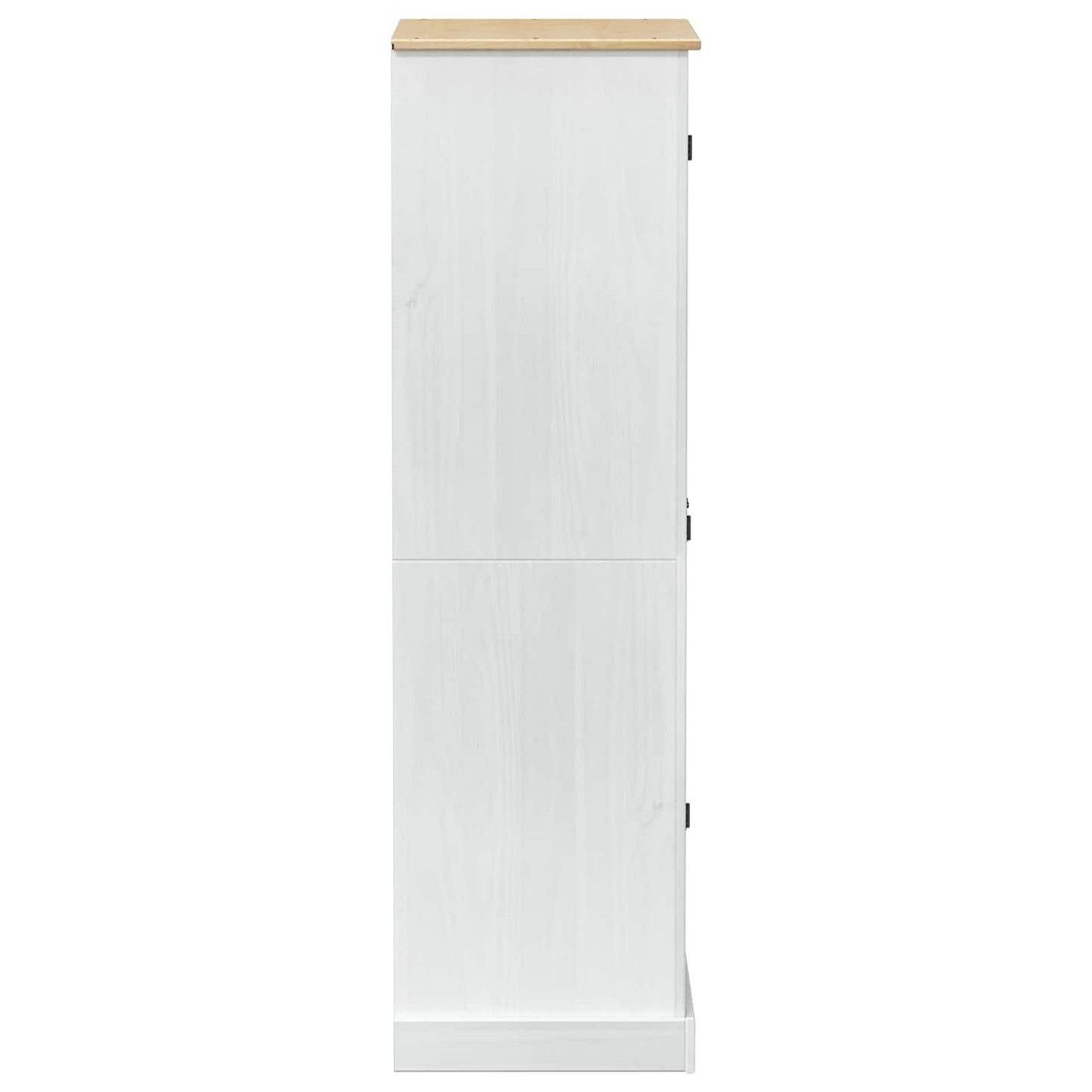 Garderober med skuff med dør Hvit 76 x 50 x 170 cm Massiv furu