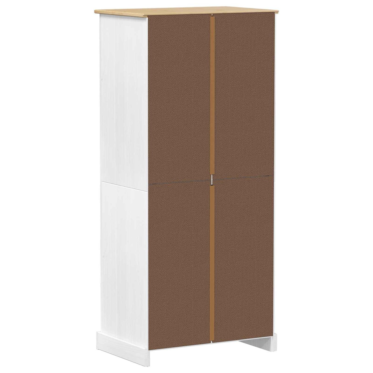 Garderober med hylle med dør Hvit 76 x 50 x 170 cm Massiv furu