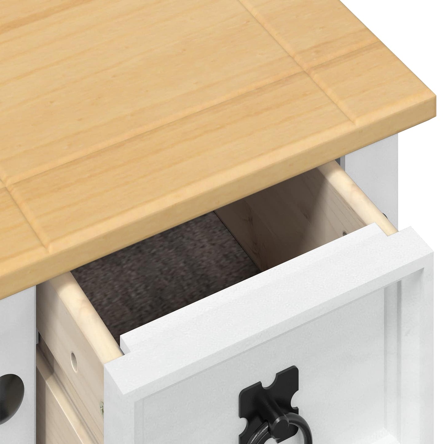 Planteholder Hvit 30 x 30 x 73 cm Massiv furu vidaXL