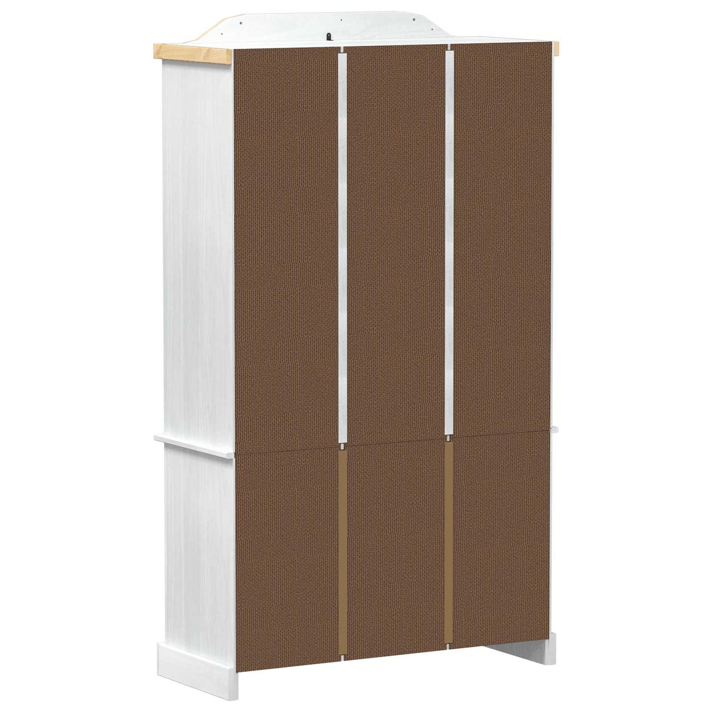 Visningsskap Hvit 103.5 x 42 x 180 cm Massiv furu vidaXL