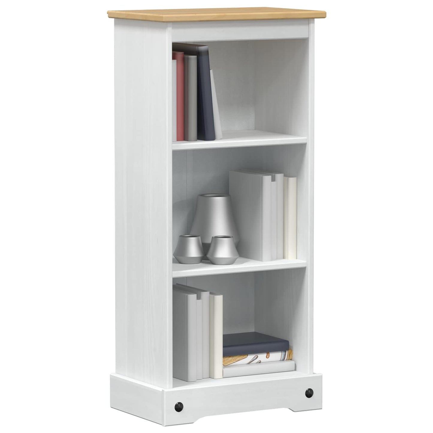 Bokhylle Hvit 46 x 29 x 100 cm Massiv furu