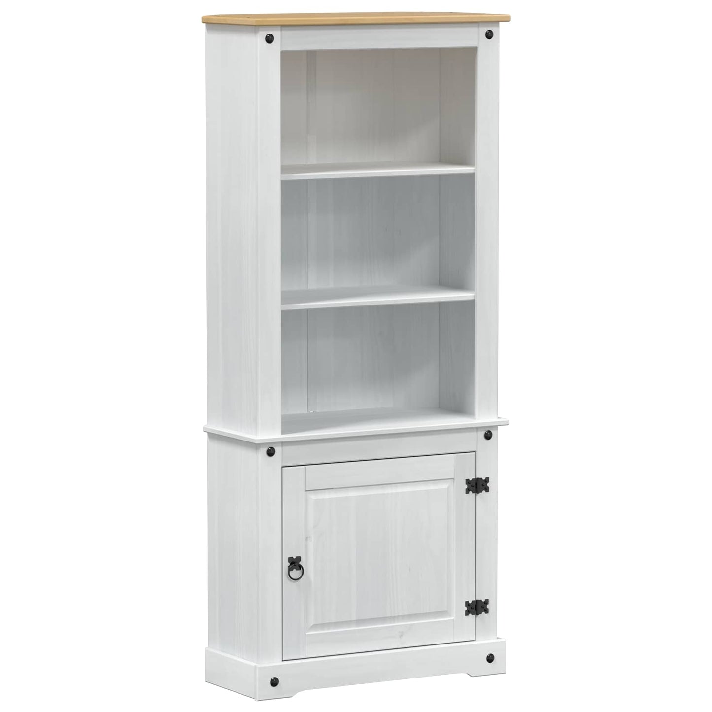 Høyskap Hvit 74 x 38 x 170 cm Massiv furu