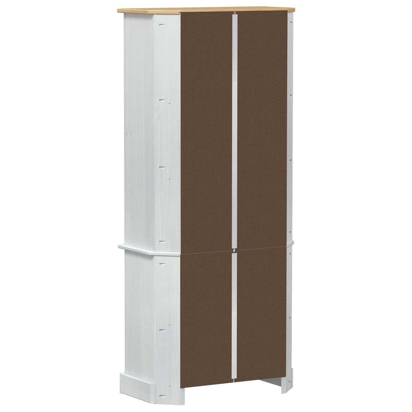 Høyskap Hvit 74 x 38 x 170 cm Massiv furu