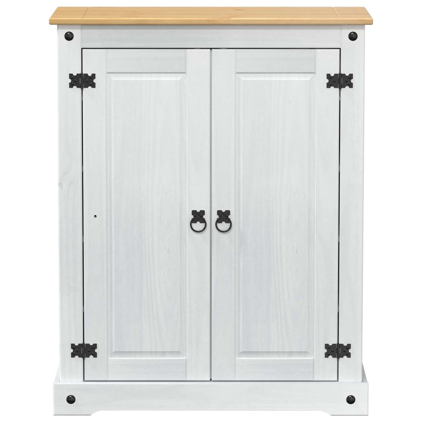 Sko Skap med hylle med dør Hvit 86 x 38,5 x 108 cm Massiv furu