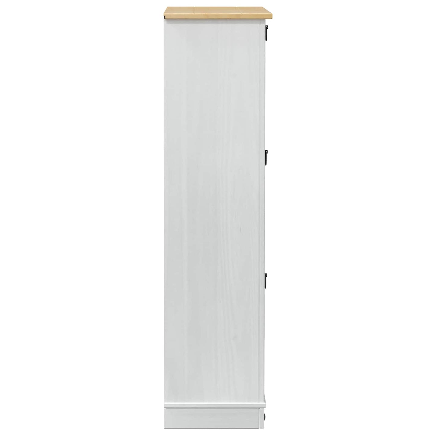 Sko Skap med skuff Corona Hvit 99 x 32 x 122 cm Massiv furu