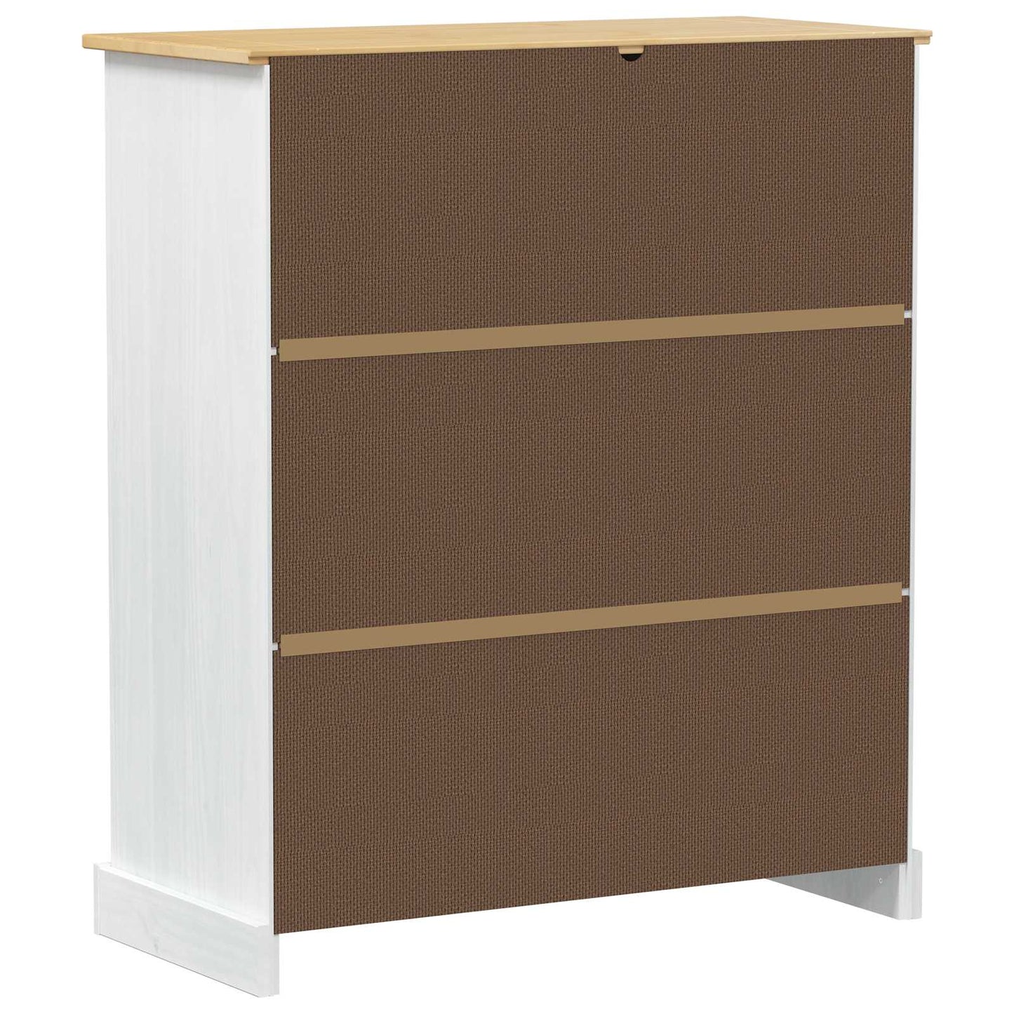 Vinskap Hvit 97 x 45 x 114 cm Massiv furu vidaXL