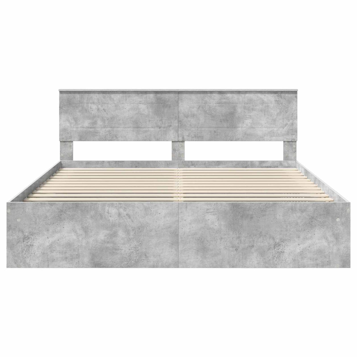 Sengestamme med hodegjerde Betong 180 x 200 cm Konstruert tre