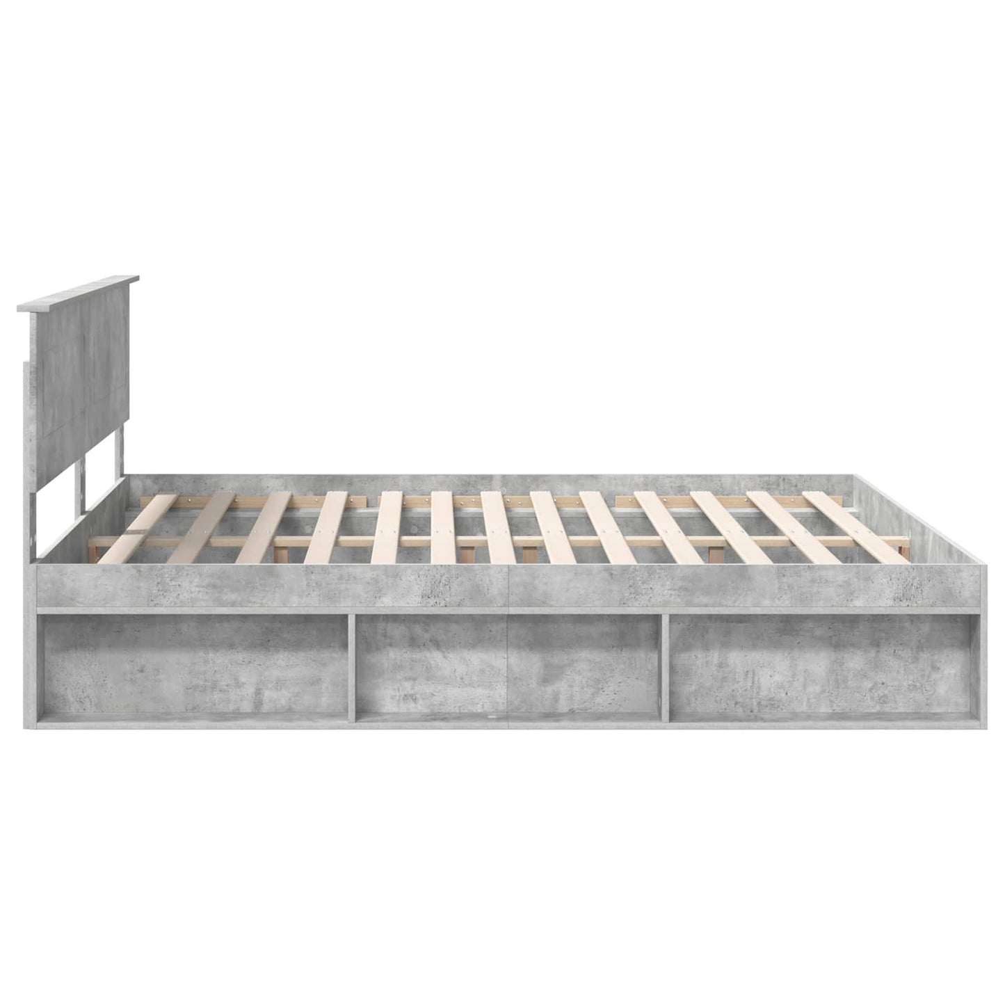 Sengestamme med hodegjerde Betong 180 x 200 cm Konstruert tre