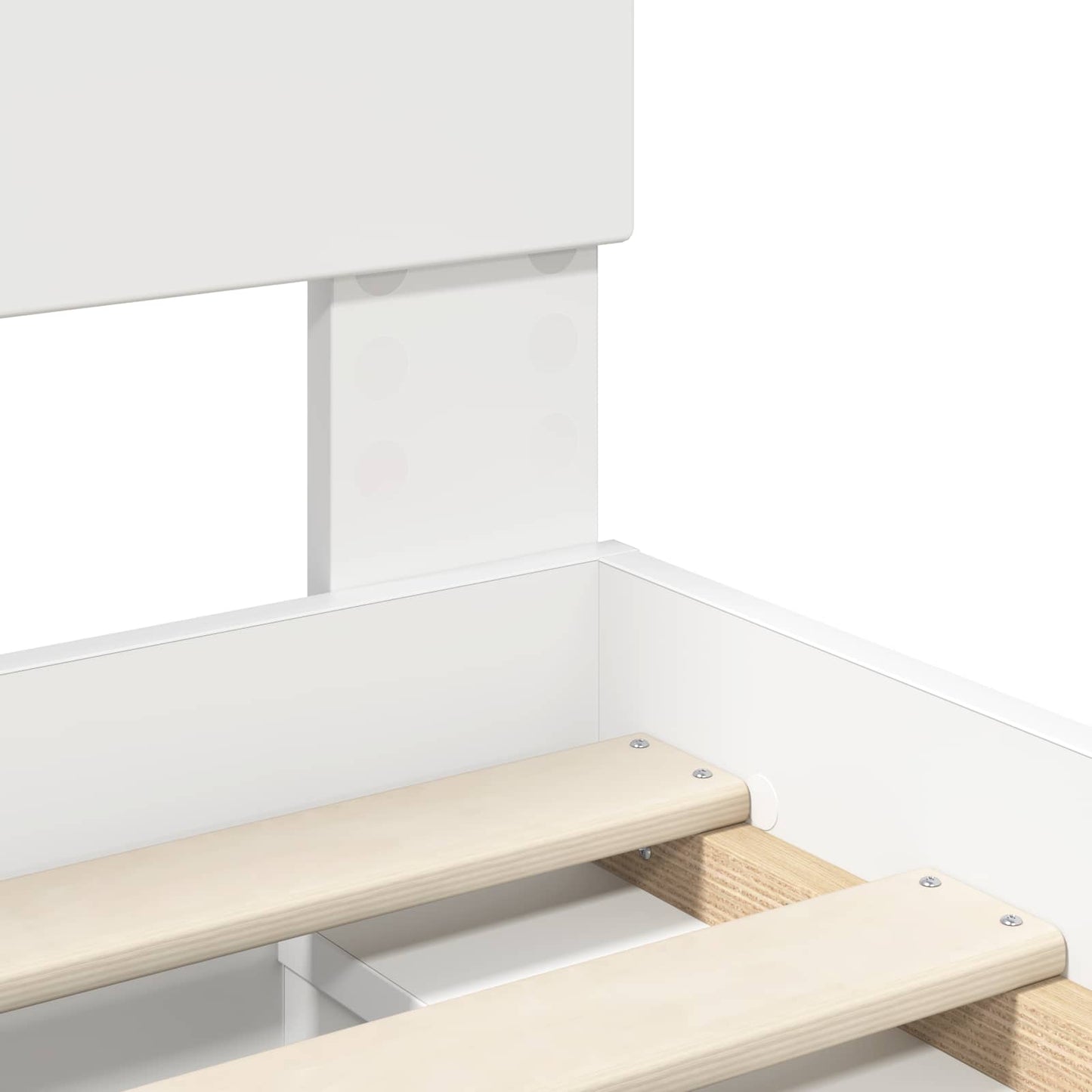 Sengestamme med hodegjerde Hvit 160 x 200 cm Konstruert tre