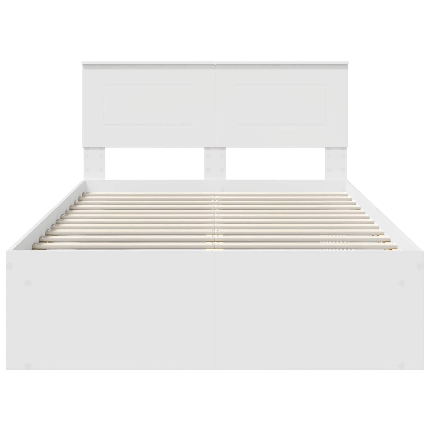 Sengestamme med hodegjerde Hvit 120 x 190 cm Konstruert tre