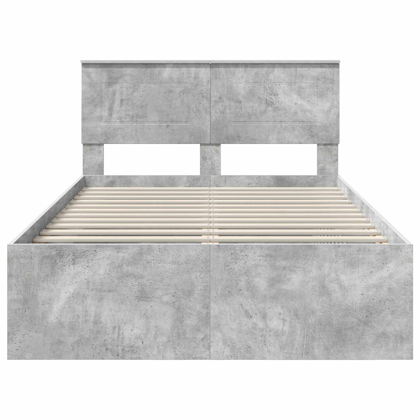 Sengestamme med hodegjerde Betong 120 x 190 cm Konstruert tre