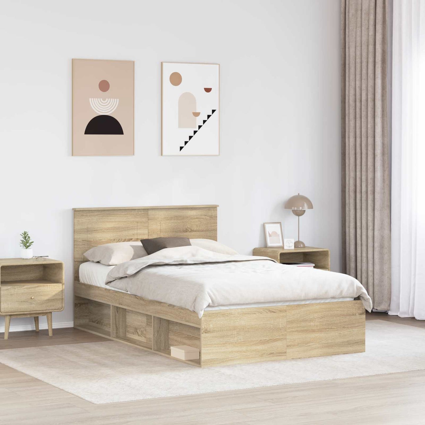 Sengestamme med hodegjerde Sonoma 120 x 200 cm Konstruert tre