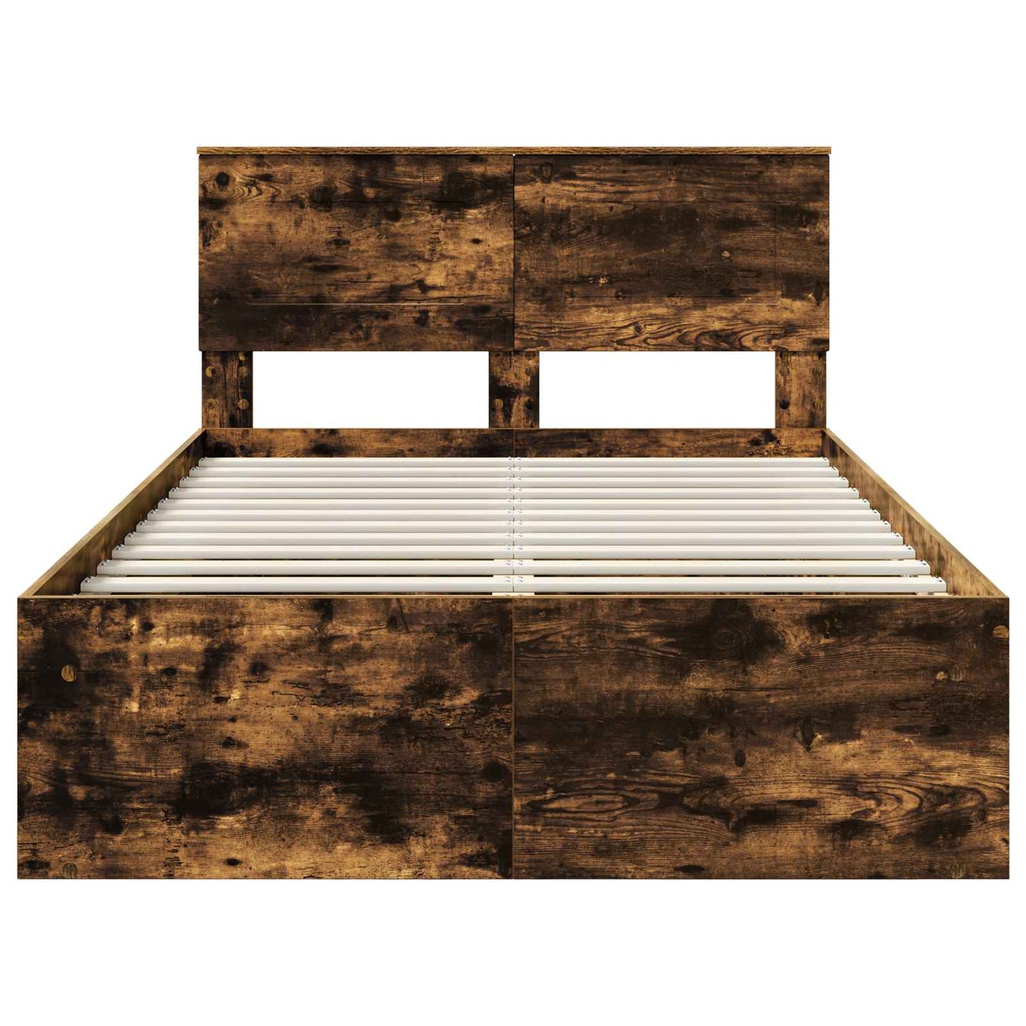 Sengestamme med hodegjerde Røkt eik 120 x 200 cm Konstruert tre